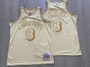 NBA 8 Kobe Bryant Lakers 1996-97 authentique Maillot gold